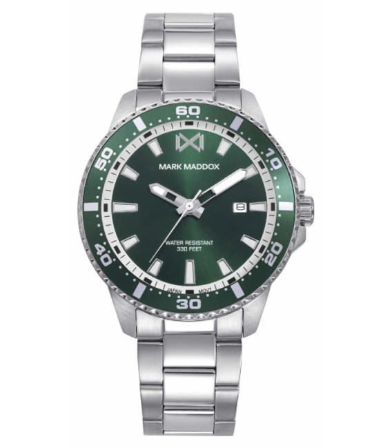 Reloj Hombre Acero Esfera Verde Mission MARK MADDOX - HM0156-66