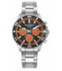 Reloj Hombre Crono Acero Esfera Negro y Naranja Mission MARK MADDOX - HM0157-56
