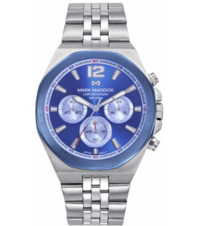 Reloj Hombre Crono Acero Esfera Azul Rey Marais MARK MADDOX - HM1034-35