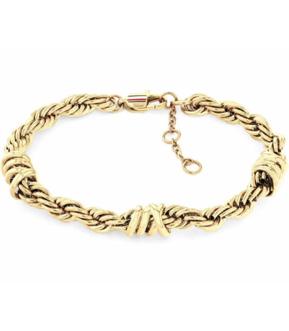 Pulsera Acero Chapado Oro Cordón NauticoTommy Hilfiger - 2781026