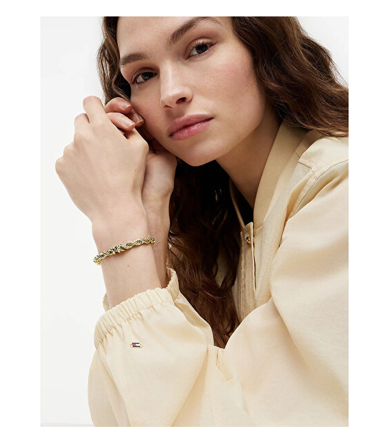 Pulsera Acero Chapado Oro Cordón NauticoTommy Hilfiger - 2781026