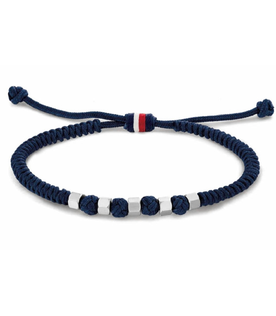Pulsera Nylon Azul Marino Ajustable con Cuentas Beads TOMMY HILFIGER - 2790677