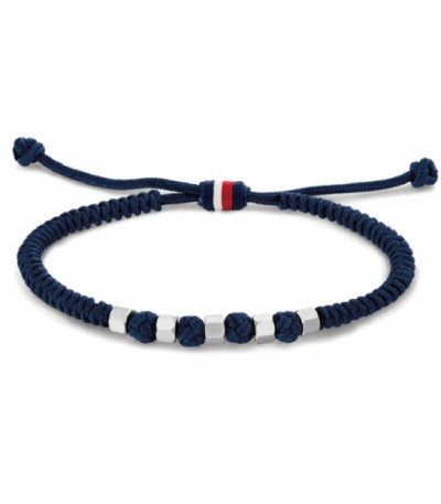 Pulsera Nylon Azul Marino Ajustable con Cuentas Beads TOMMY HILFIGER - 2790677