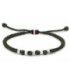 Pulsera Nylon Verde Oliva Ajustable con Cuentas Beads TOMMY HILFIGER - 2790680