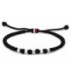 Pulsera Nylon Negro Ajustable con Cuentas Beads TOMMY HILFIGER - 2790681