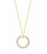 Collar Plata Chapada Oro con Aro de Piedas Blancas LOTUS SILVER - LP3100-1/3