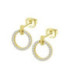 Pendientes Dorados Redondos Piedras Blancas LOTUS SILVER - LP3100-4/3