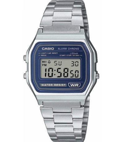 Reloj Unisex Estilo Retro Vintage Esfera Azul CASIO - A158WEA-2EF