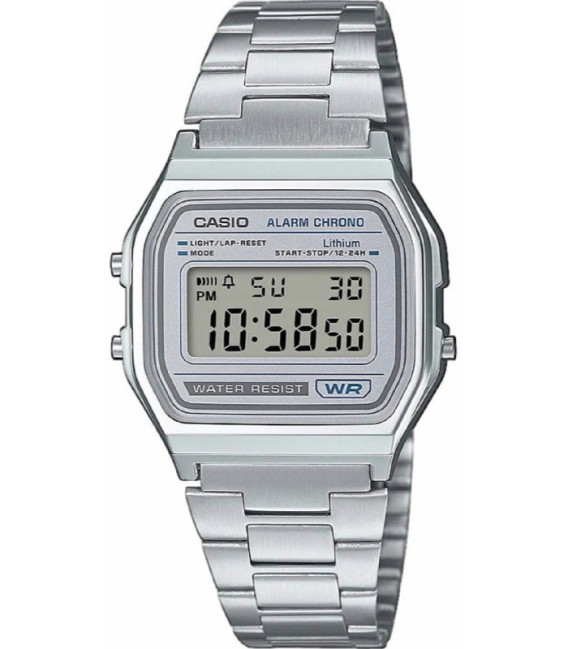 Reloj Unisex Estilo Retro Vintage Esfera Blanca CASIO - A158WEA-7EF