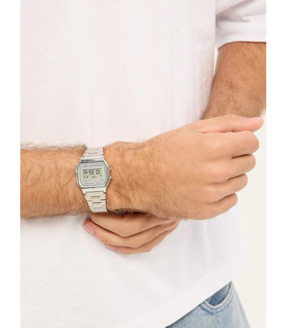 Reloj Unisex Estilo Retro Vintage Esfera Blanca CASIO - A158WEA-7EF