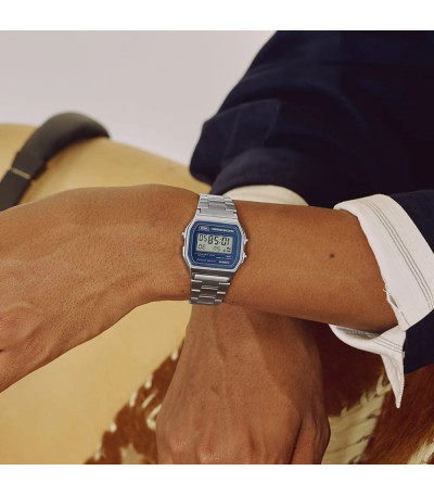 Reloj Unisex Estilo Retro Vintage Esfera Azul CASIO - A158WEA-2EF