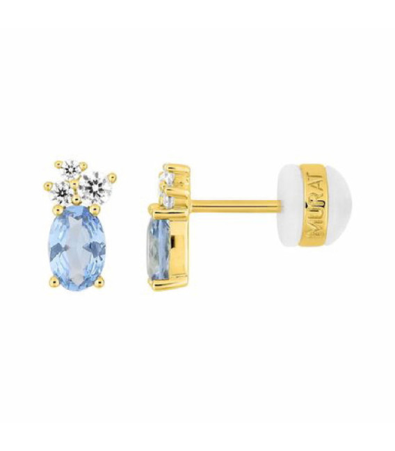 Pendientes Royal Twist de oro azul hielo MURAT - PARIS - Y05014.1