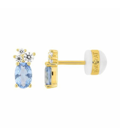 Pendientes Royal Twist de oro azul hielo MURAT - PARIS - Y05014.1