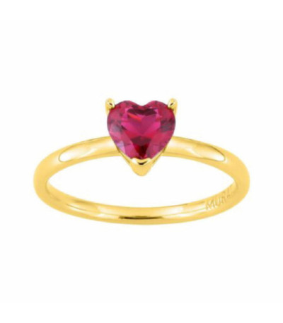 Anillo del Sagrado Corazón rojo y dorado MURAT PARIS - Y07104.3