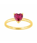 Anillo del Sagrado Corazón rojo y dorado MURAT PARIS - Y07104.3