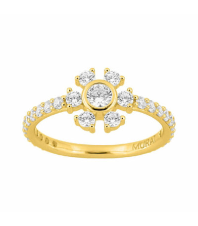 Anillo de cristal de invierno dorado con circonitas MURAT PARIS - Y07134.1