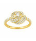 Anillo con pavé de circonitas en forma de rosa chapado en oro MURAT PARIS - Y07173.1