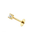 Piercing Cartílago Oro 18K Circonita de 3mm con 4 Garras - PH-011
