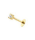 Piercing Cartílago Oro 18K Circonita de 3mm con 4 Garras - PH-011