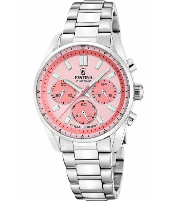 Reloj para mujer Crono Boyfriend Esfera Salmón FESTINA - F20753/4
