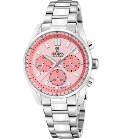 Reloj para mujer Crono Boyfriend Esfera Salmón FESTINA - F20753/4