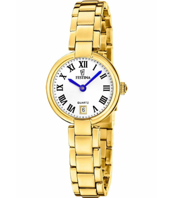 Reloj Mujer Dorado Pequeño Mademoiselle Esfera Blanca FESTINA - F20786/1