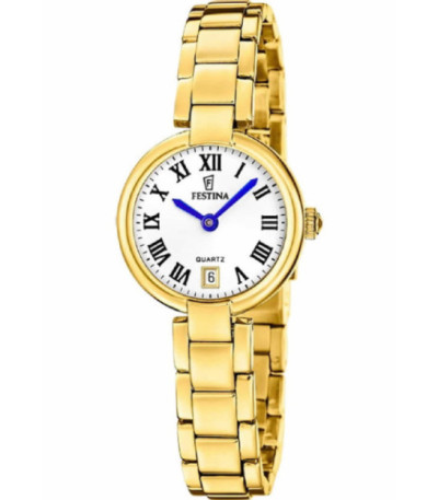 Reloj Mujer Dorado Pequeño Mademoiselle Esfera Blanca FESTINA - F20786/1