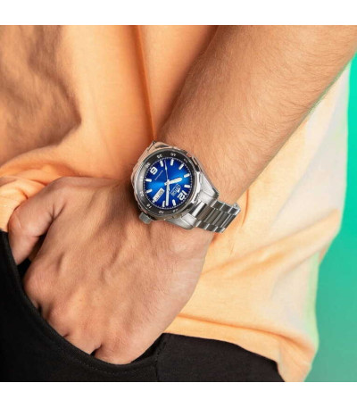 Reloj Hombre Automático Acero Esfera Azul Kosm LOTUS - 18997/2