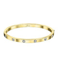 Pulsera Brazalete Dorado y Piedras Blancas LOTUS STYLE - LS1846-2/2