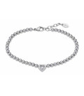 Pulsera Acero Bolas y Corazón de Piedra Blanca LOTUS STYLE - LS2559-2/1