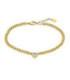 Pulsera Acero Dorado Bolas y Corazón de Piedra Blanca LOTUS STYLE - LS2559-2/2