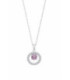 Collar Redondo Circonita Rosa Lotus Silver - LP3080-1/3