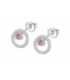 Pendientes Redondos Circonita Rosa para Mujer LOTUS SILVER - LP3080-4/3