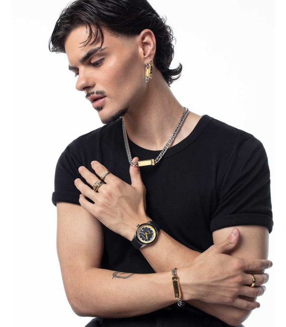 Reloj para Hombre Negro Brazalete Caucho VICEROY x ABRAHAM MATEO - 401501-57
