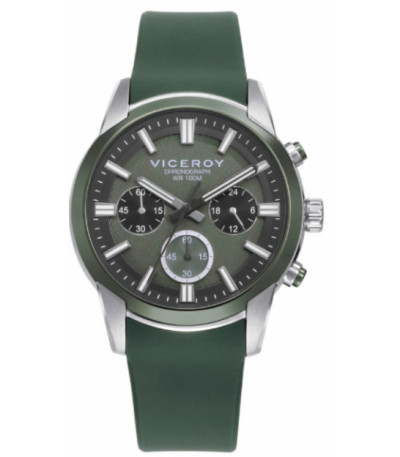 Reloj para Hombre Crono Correa Caucho Verde VICEROY x ABRAHAM MATEO - 401505-67