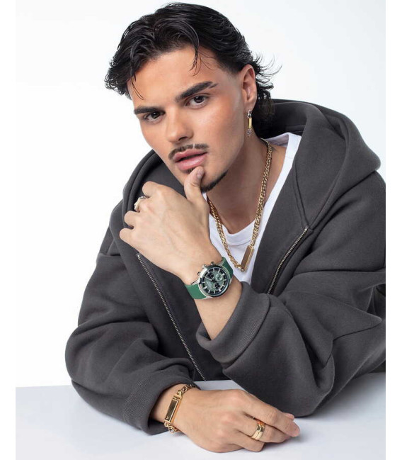 Collar Acero y placa todo IP Dorado VICEROY FASHION X ABRAHAM MATEO - 15213C01012