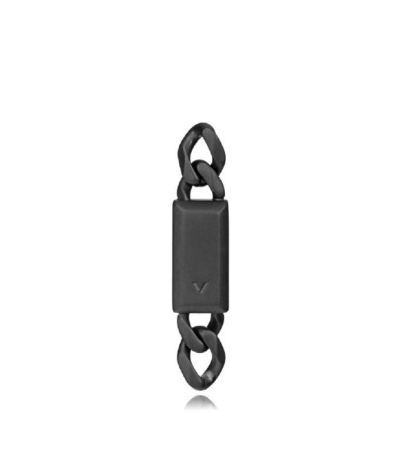 Pendiente único de acero Ip negro cadena con placa VICEROY x Abraham Mateo - 15213E01010