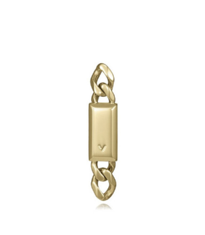 Pendiente único de acero Ip dorado cadena con placa VICEROY x Abraham Mateo - 15213E01012