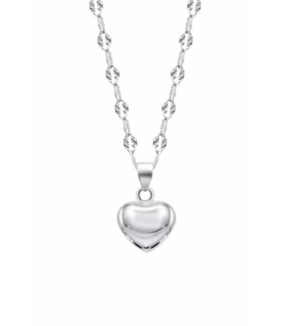 Collar Mujer Love Corazón Liso en 3D Moments LOTUS SILVER - LP3928-1/1