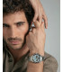 Reloj Hombre Crono Acero y Cerámica Esfera Azul Celeste y Marrón VICEROY - 41179-37