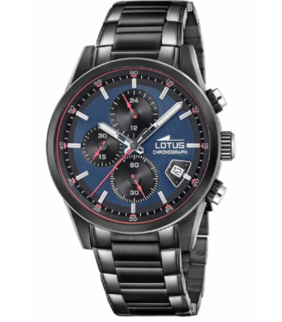 Reloj Hombre Pulse Collection IP Negro Esfera Azul LOTUS - 19088/2