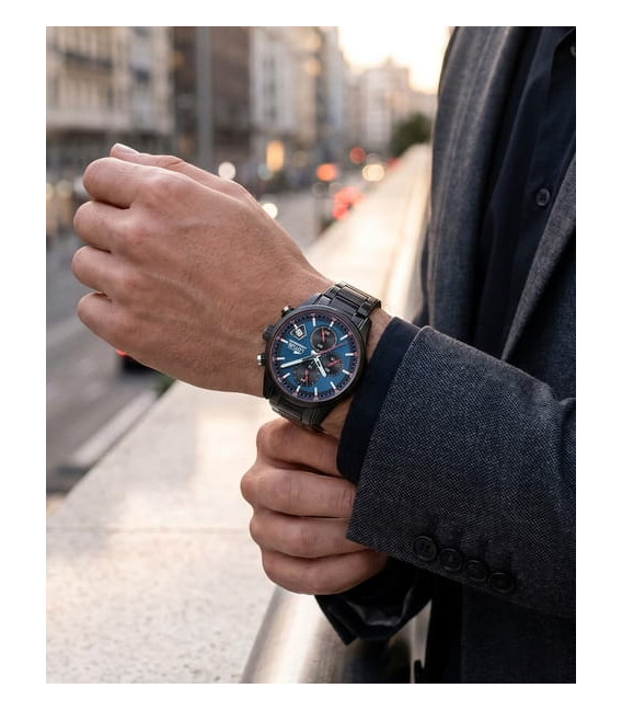 Reloj Hombre Pulse Collection IP Negro Esfera Azul LOTUS - 19088/2
