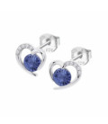 Pendientes de Corazón Azul Zafiro Mujer LOTUS SILVER - LP3106-4/6