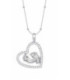 Collar con Pies de Bebé en Corazón y Circonitas Blancas LOTUS SILVER - LP3973-1/1