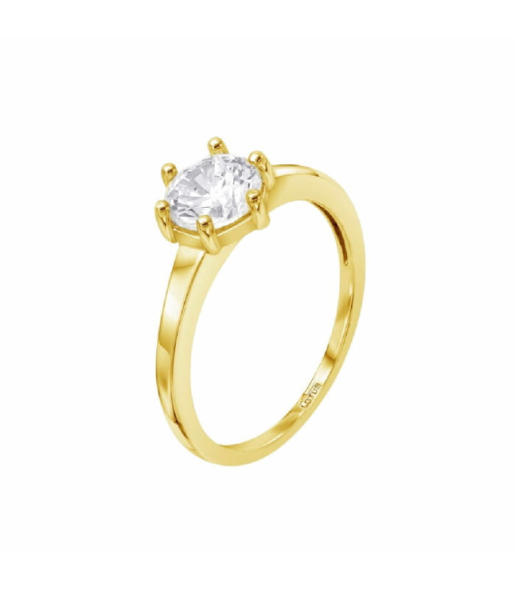 Solitario Dorado Circonita Blanca 6 garras 6,5mm al n14 LOTUS SILVER - LP3740-3/214