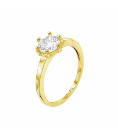 Solitario Dorado Circonita Blanca 6 garras 6,5mm al n14 LOTUS SILVER - LP3740-3/214