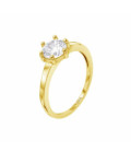 Solitario Dorado Circonita Blanca 6 garras 6,5mm al n14 LOTUS SILVER - LP3740-3/214