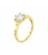 Solitario Dorado Circonita Blanca 6 garras 6,5mm al n14 LOTUS SILVER - LP3740-3/214