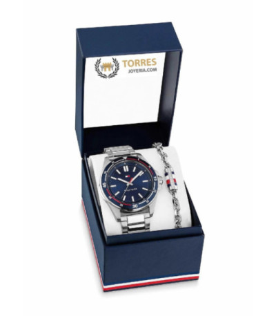 Set de Reloj David y Pulsera Bruce Chain de acero para Hombre Tommy Hilfiger - 2770253