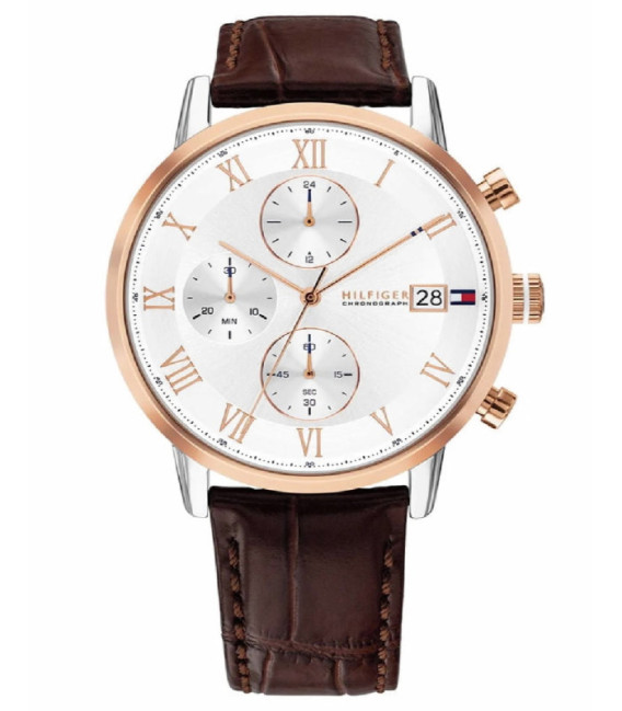 Reloj Cronómetro Hombre Elegante Correa Marrón Tommy Hilfiger Kane - 1710796